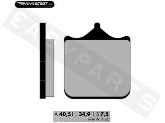 Brake pads NOVASCOOT Organic FT3107 (4 pcs)